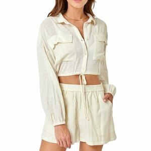 L*SPACE NWT Bora Short in Cream Size L
